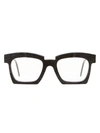 Kuboraum K5 Black Matt With Handcarved Surface Finishing Female Eyeglasses In Bm So