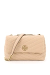 Tory Burch Kira Small Chevron Leather Shoulder Bag In Devon Sand (pink)