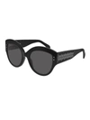 ALAÏA AA0040S SUNGLASSES,AA0040S 001 BLACK BLACK GREY