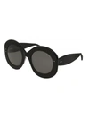 ALAÏA AA0003S SUNGLASSES,AA0003S 005 BLACK BLACK GREY