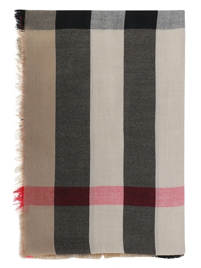 Burberry The Classic Check Wool Scarf In Neutrals