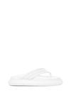 Attico Alton Leather Thong Sandals In White