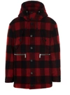 Dsquared2 Checked Single-breasted Coat In Multicolor