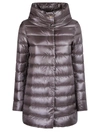 Herno Metallic Ultralight Water Resistant Down Puffer Jacket In Grey