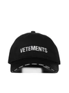 VETEMENTS HAT,UA52CA200B -BLACK