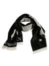 Alexander Mcqueen Mystical Oversize Skull Scarf In Nero