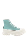 Alexander Mcqueen Blue Tread Slick High Sneakers In Blue