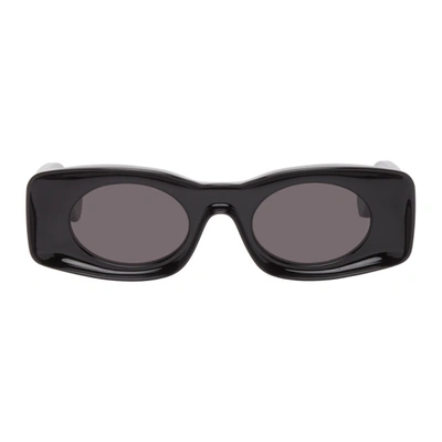 Loewe Paula's Ibiza Square-frame Acetate Sunglasses In Smoke Lens Shiny Black