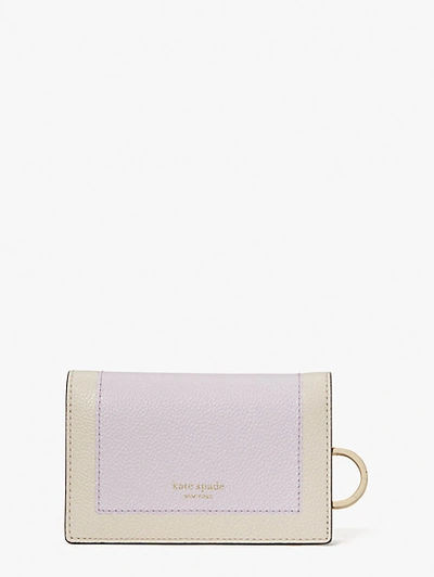 Kate Spade Margaux Small Key Ring Wallet In Lilac Moonlight Multi