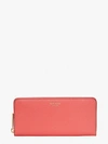 Kate Spade Margaux Slim Continental Wallet In Peach Melba