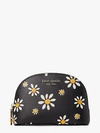 KATE SPADE SPENCER DAISY DOTS SMALL DOME COSMETIC CASE,ONE SIZE