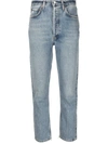 AGOLDE RILEY HIGH-RISE CROPPED JEANS
