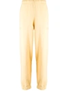 Ganni Software Straight-leg Tracksuit Bottoms In Gelb