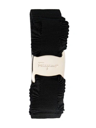 Ferragamo Black Vara Bow Hair Slide