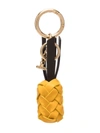 SEE BY CHLOÉ WOVEN-DETAIL LEATHER KEYCHAIN