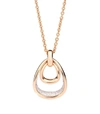 POMELLATO ROSE GOLD AND DIAMOND FANTINA PENDANT NECKLACE,16836796