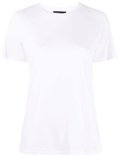 Theory Textured Pima Cotton T-shirt In Weiss