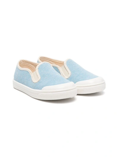 Pèpè Kids' Elasticated Slip-on Sneakers In Blue