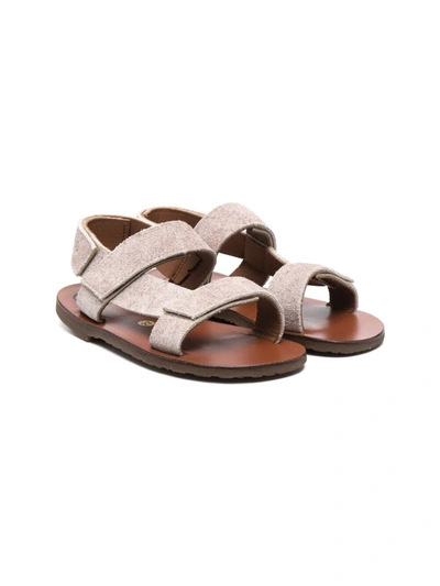 Pèpè Kids'  Bailey Open-toe Sandals In Neutrals