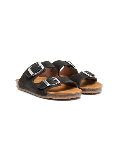 Pèpè Kids' Maxime Double-strap Sandals In Grey