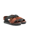 Pèpè Jap Elasticated Sandals In Black