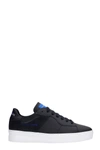 FILLING PIECES LOW PLAIN COURT SNEAKERS IN BLACK SUEDE AND LEATHER,42227272006