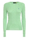 POLO RALPH LAUREN LOGO EMBROIDERY JUMPER IN BUD GREEN COLOR,211580009 092