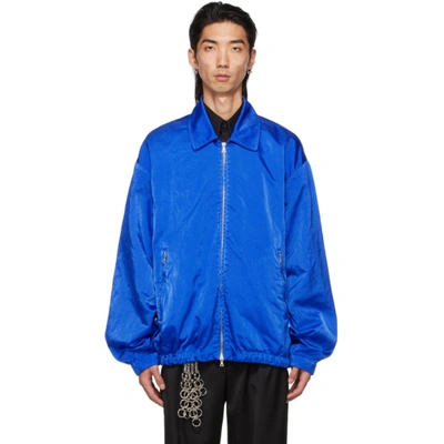 Dries Van Noten Men's Vond Shiny Nylon Bomber Jacket In Madonna