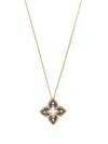 Roberto Coin 18kt Rose Gold Venetian Princess Diamond Pendant Necklace In Pink