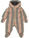 BURBERRY ICON STRIPE PUFFER SUIT