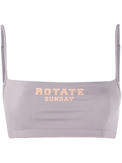 ROTATE BIRGER CHRISTENSEN LOGO-PRINT BRA TOP