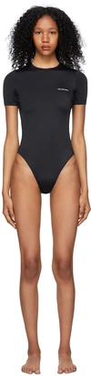 Balenciaga Black Open Back T-shirt One-piece Swimsuit