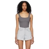 Rag & Bone The Essential Scoop Neck Ribbed Tank In Grey Paver