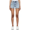 RAG & BONE BLUE DENIM DRE LOW-RISE SHORTS