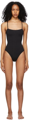 Eres Aquarelle One-piece Swimsuit With Thin Straps In Black