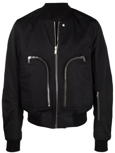 Rick Owens Bauhaus Flight Bomber Jacket In Black