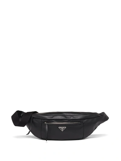 Prada Black Leather Shoulder Bag In Nero