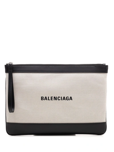 Balenciaga Navy Wrislet Pouch In Multi