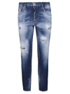 DSQUARED2 DSQUARED2 LOGO PATCH DISTRESSED SKINNY JEANS
