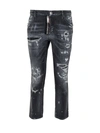 DSQUARED2 DSQUARED2 RIPPED CROPPED JEANS