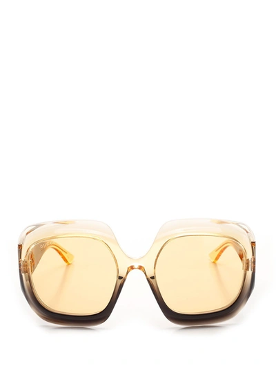 Gucci Ombré-effect Oversized-frame Sunglasses In Multi