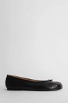 Maison Margiela Black Leather Tabi Ballerinas With Iconic Tabi Split-toe In Black