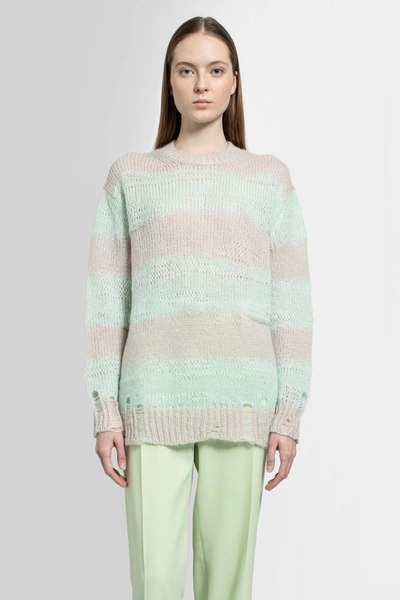 Acne Studios Distressed Striped Jumper In Multicolor