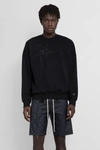 Rick Owens Champion Logo-embroidered Organic Loopback Cotton-jersey Sweatshirt In Black