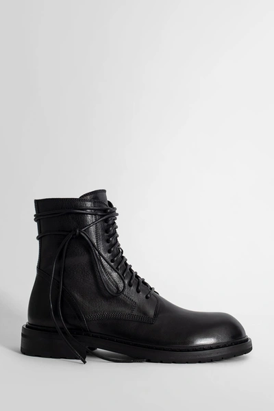 Ann Demeulemeester Santiago Leather Lace-up Boots In Black