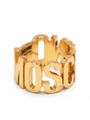 MOSCHINO LOGO-LETTERING RING