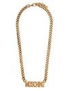 MOSCHINO LOGO-LETTERING CHAIN NECKLACE