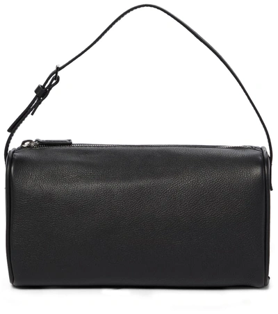 The Row 90s Leather Shoulder Bag In Black