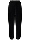 Alexander Wang Stretch Corduroy Pants With Logo Elastic In Black