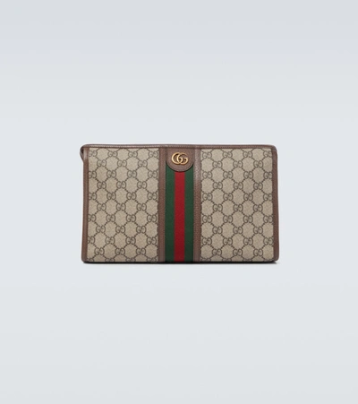 Gucci Ophidia Pouch In Beige
